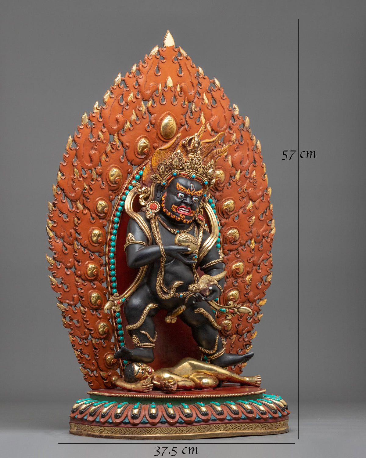 Black Dzambhala Statue | Fierce Form of Wealth and Protection