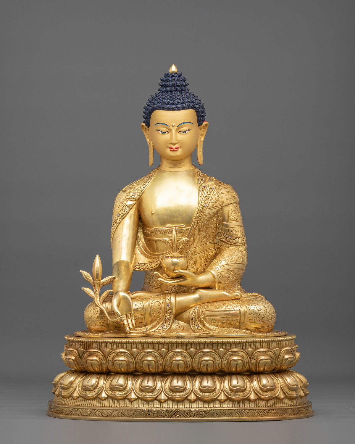 Three Buddha Deity Statue Collection | 24K Gold Gilded Buddhist Statue Set