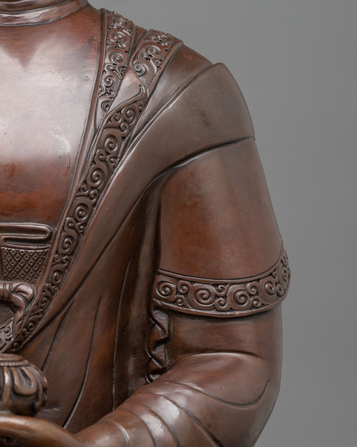 Shakyamuni Buddha Sacred Oxidized Copper Statue