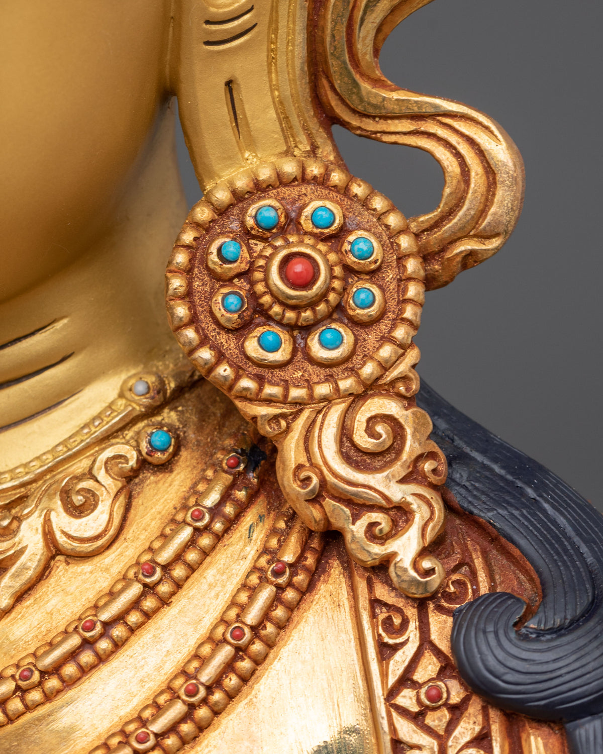 Green Tara 24k Gold Gilded Copper Statue | Mother of All Buddhas
