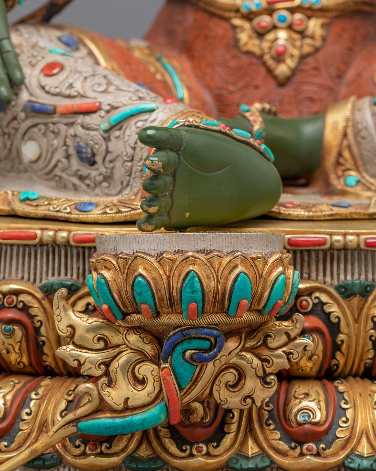 Green Tara Statue | Tibetan Compassionate Goddess Figurine