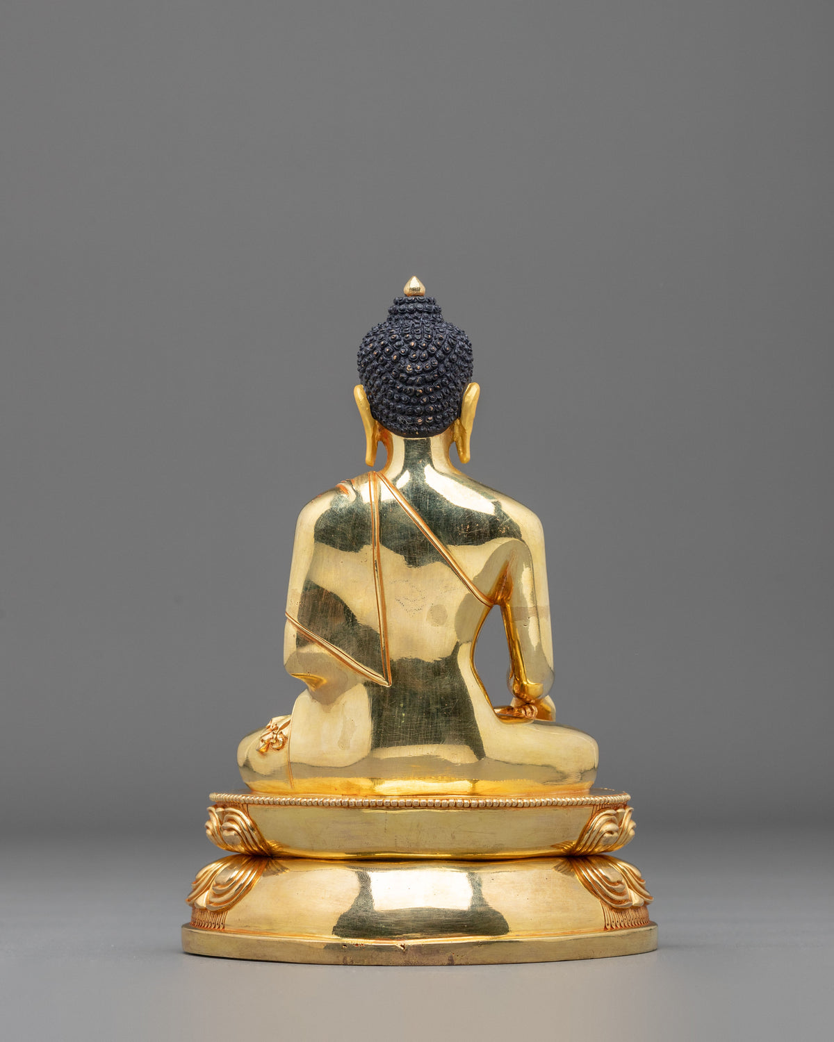 Shakyamuni Buddha Fire Gold Coated Statue | Home Decor