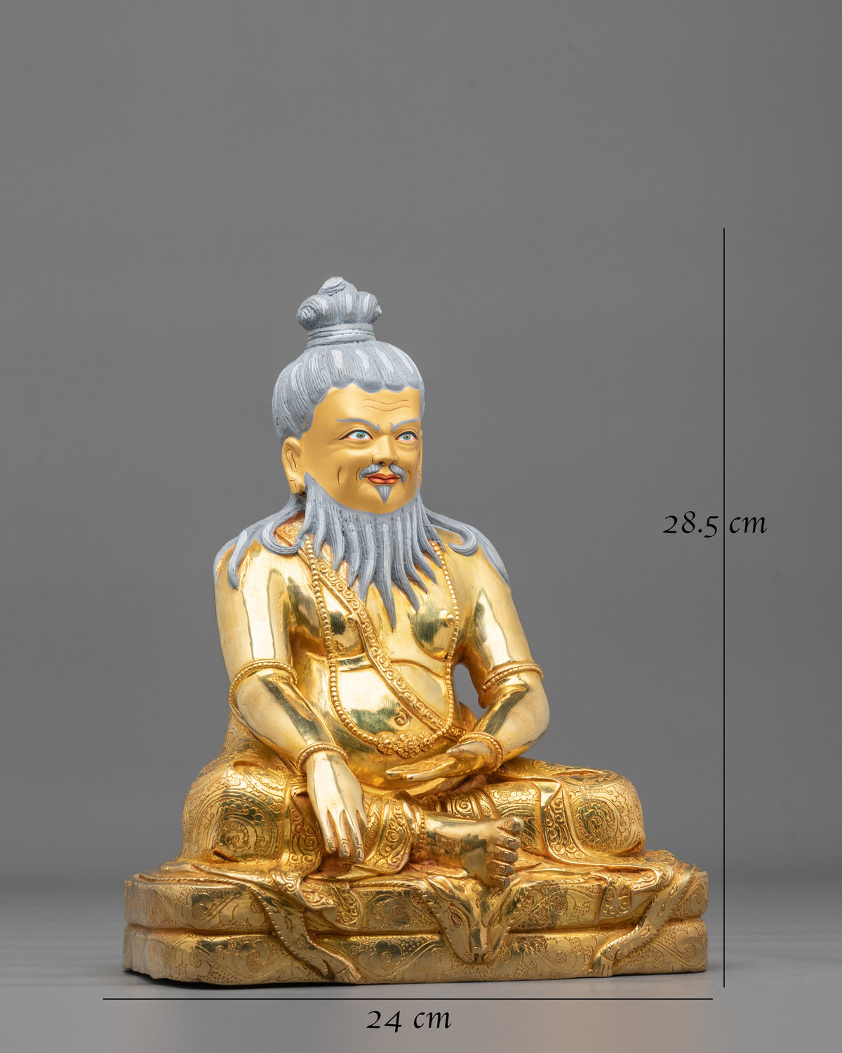 Thangtong Gyalpo 24K Gold Gilded Statue | Buddhist Master Sculpture