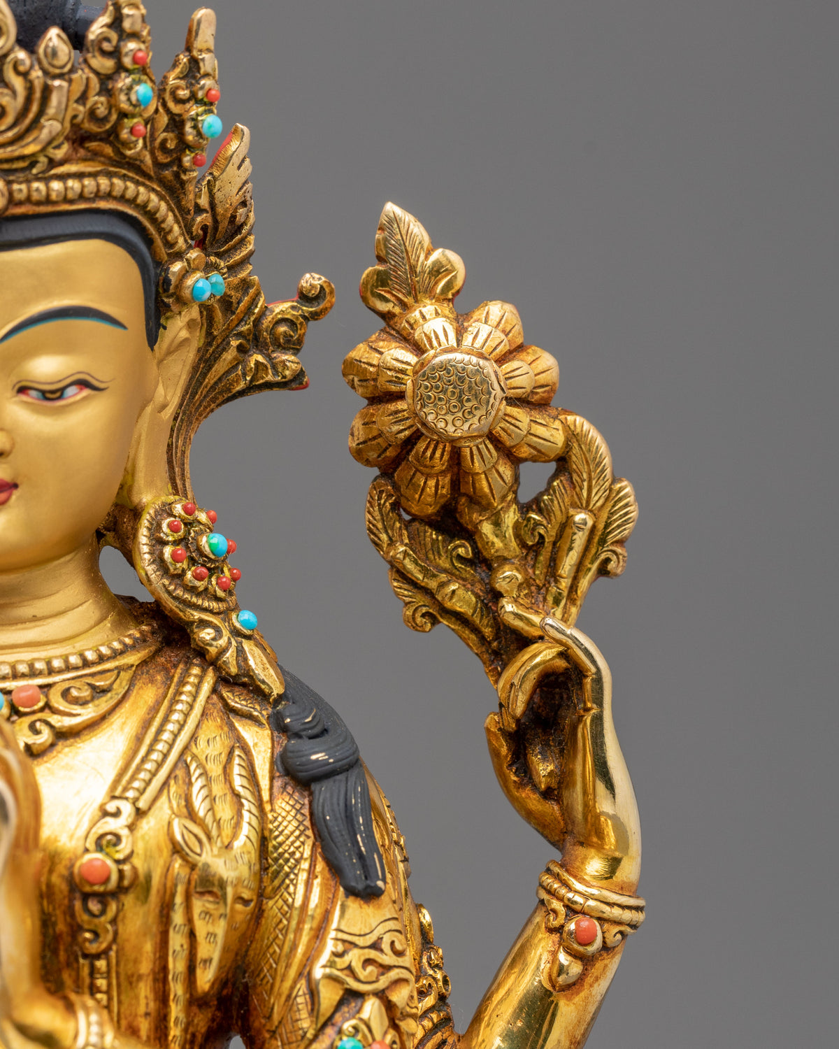 Chenrezig Vajrayana Compassion Statue for Meditation and Sacred Altars