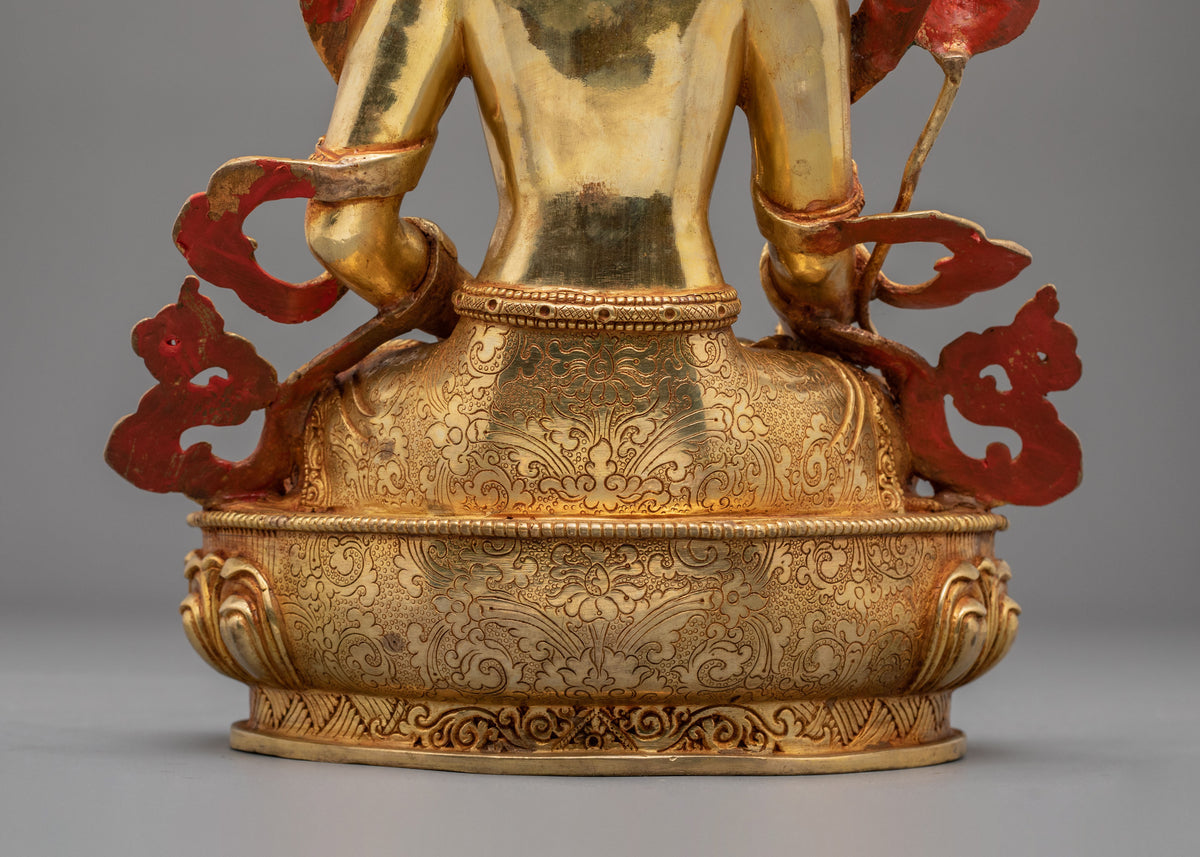 shitigarbha Bodhisattva Figurine | 24K Gold Gilded Buddhist Sculpture