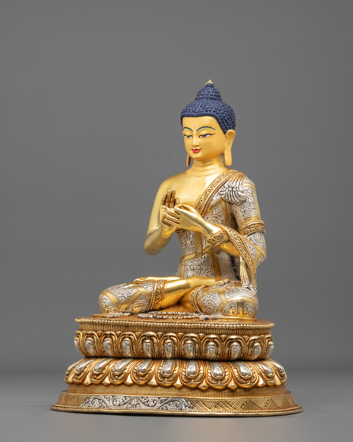 Vairocana Embodiment of Dharmadhatu Wisdom Statue | 24K Gilded Copper Statue