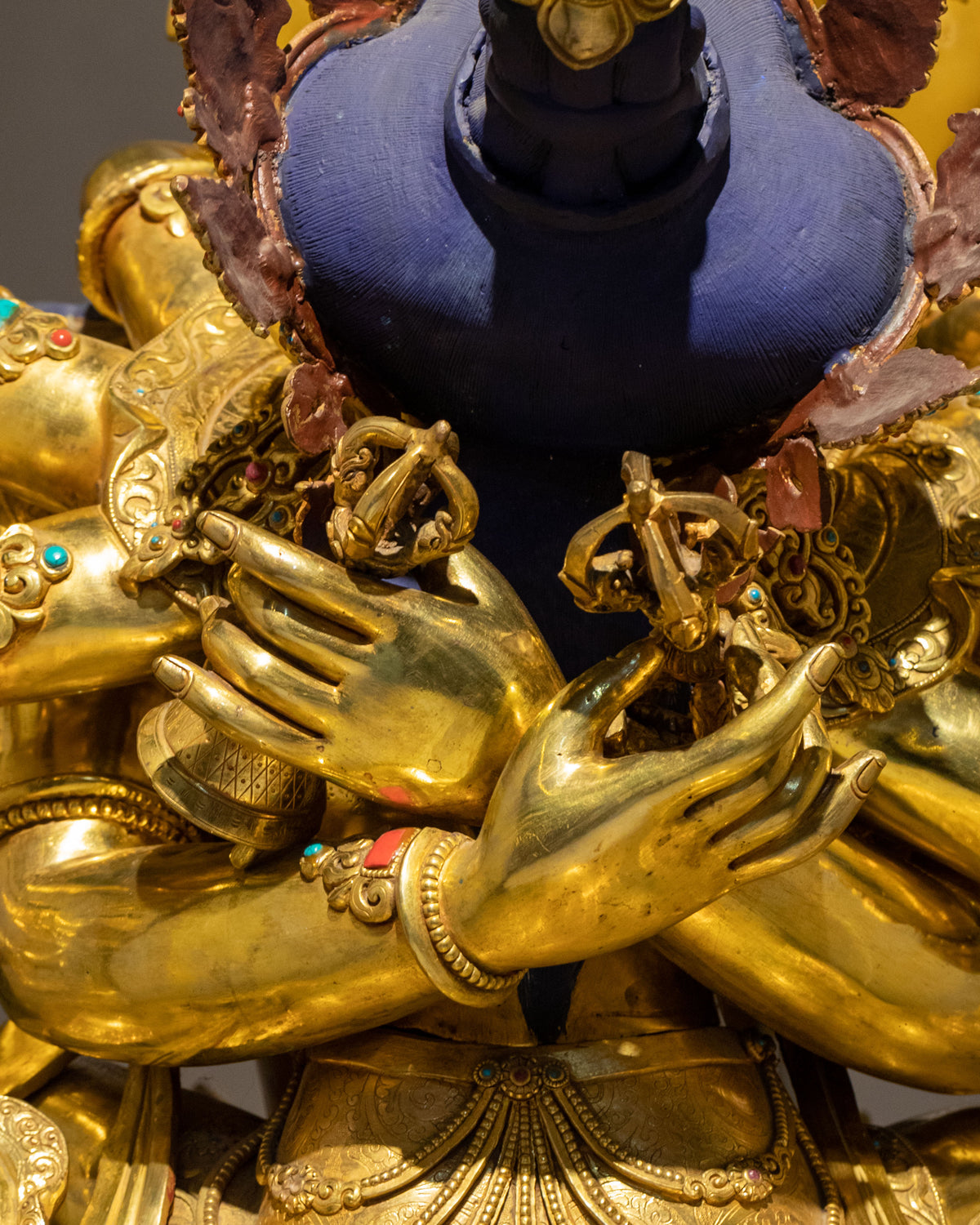 Handmade Guhyasamaja Sculpture | Akshobhyavajra Secret Assembly Deity