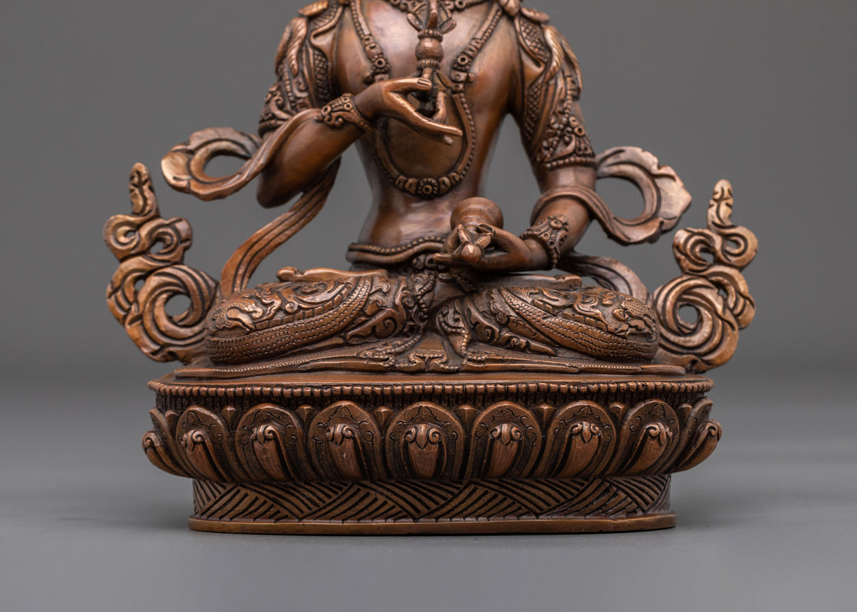Vajrasattva Buddha Sculpture | Oxidized Buddhist Figurine