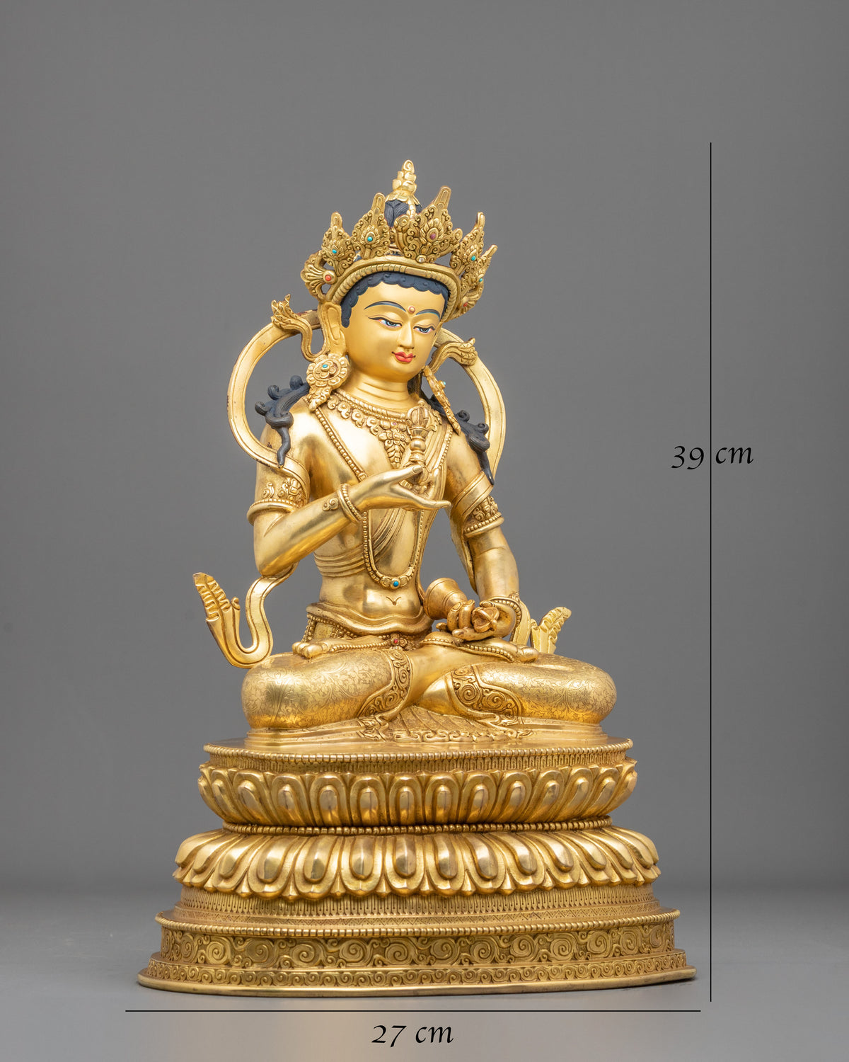 Vajrasattva Statue | 24K Gold Gilded Purification Form