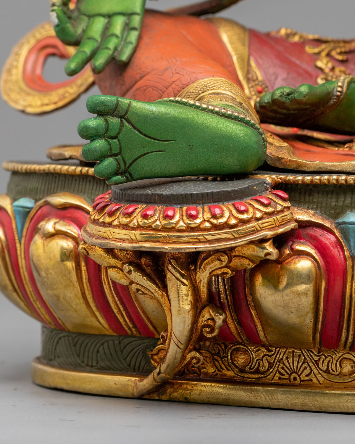 Goddess Green Tara 24K Gold Coated Sculpture