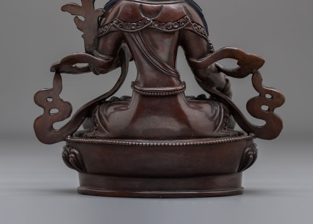 Symbol of Longevity White Tara Statue | Handcrafted Oxidized Sculpture