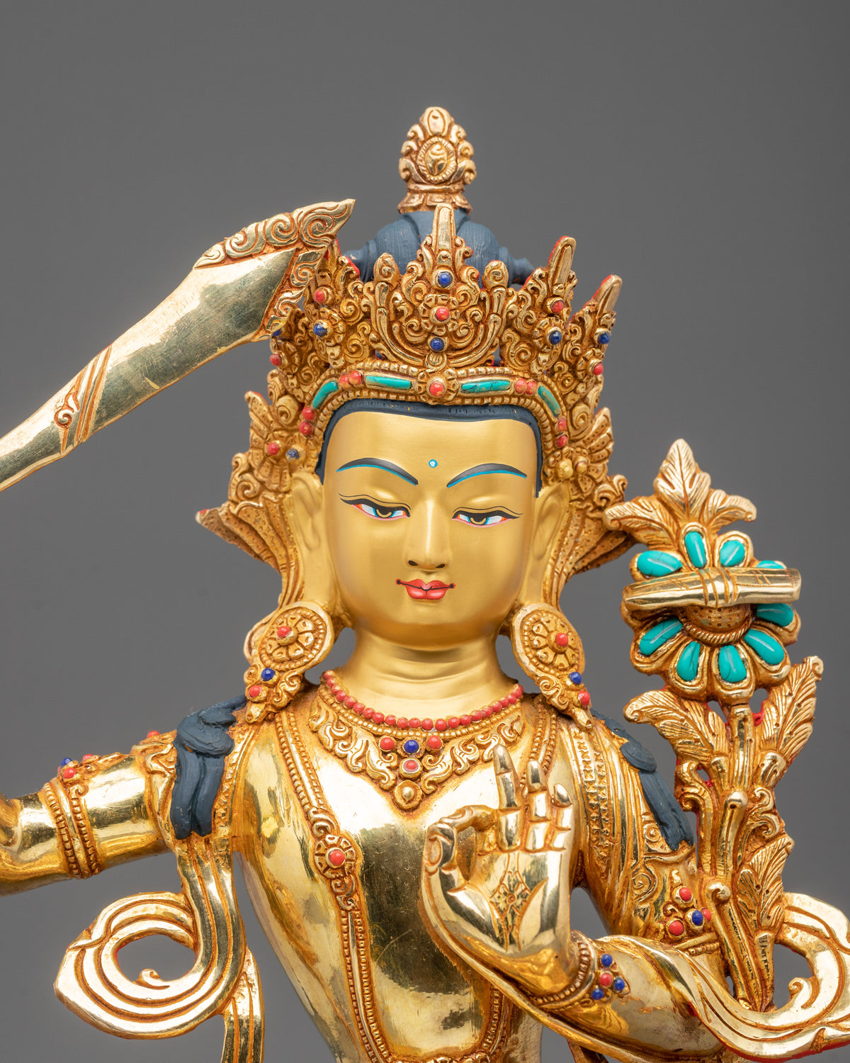 Manjushri Sacred Statue | Bodhisattva of Transcendent Wisdom