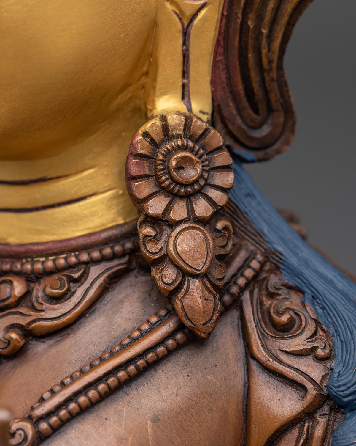 Green Tara Sculpture | Handcrafted Gemstones Adorned Figurine