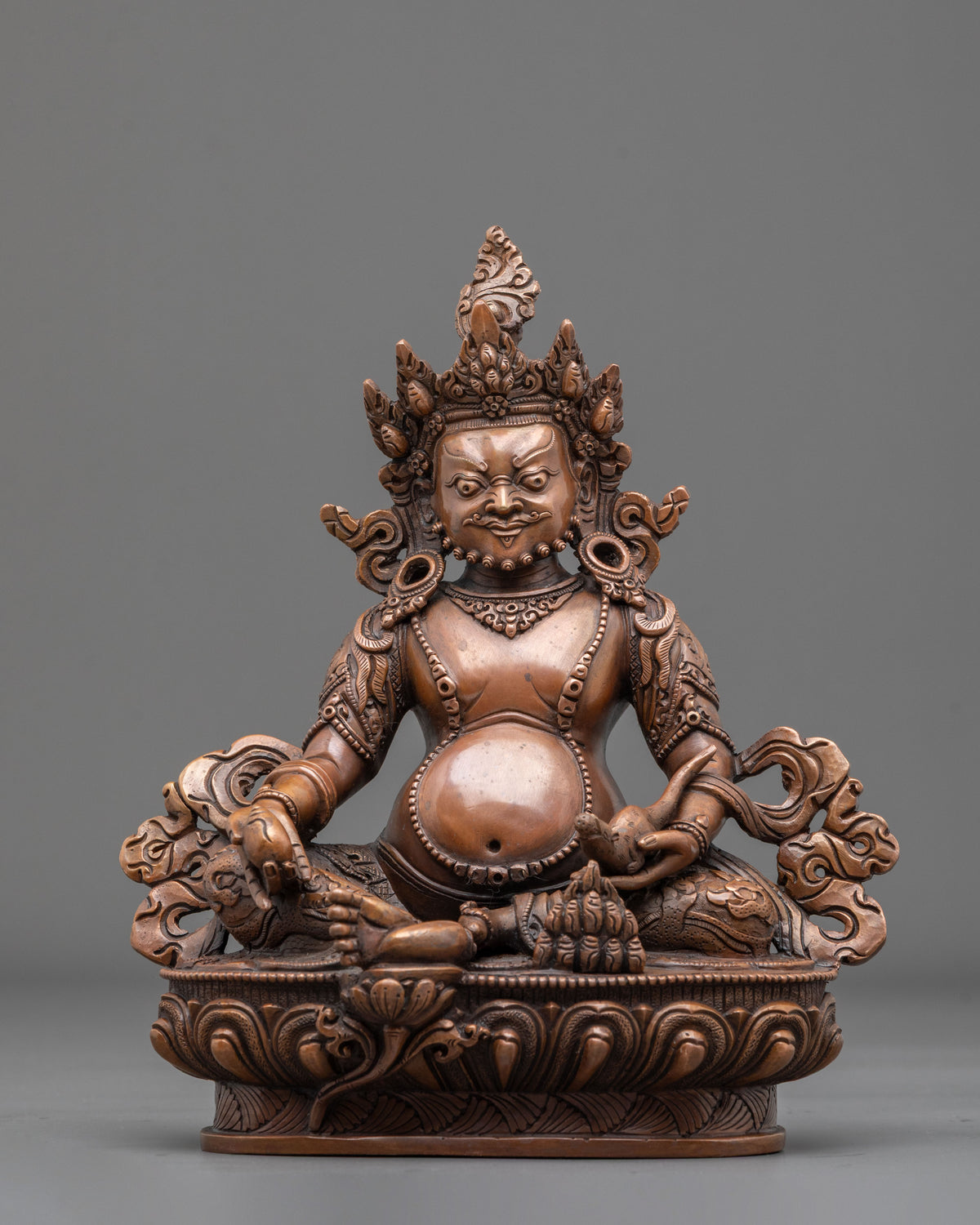 Dzambhala Sacred Statue | Oxidized Copper Sculpture