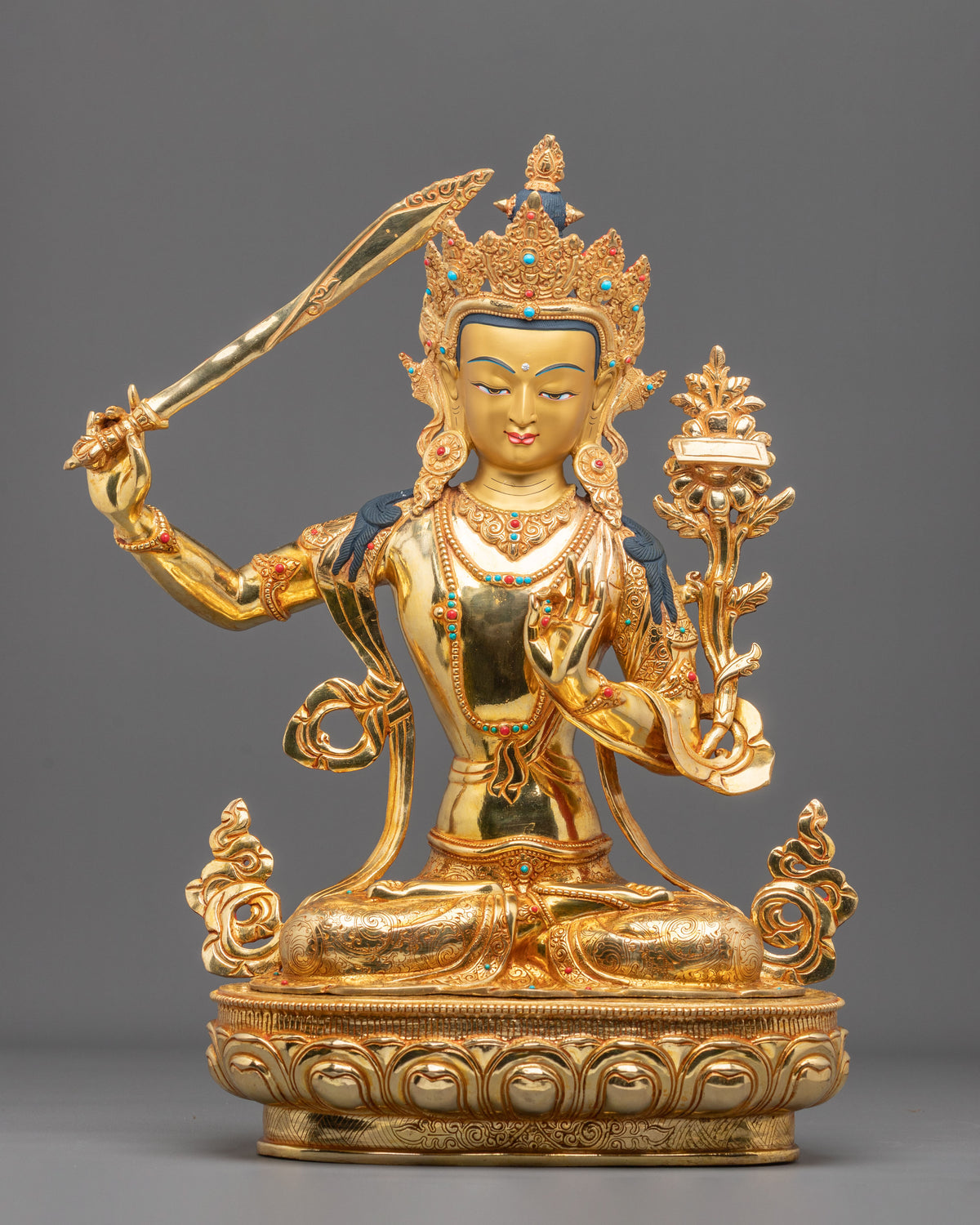 Manjushri Sculpture | Buddhist Meditation and Dharma Statue