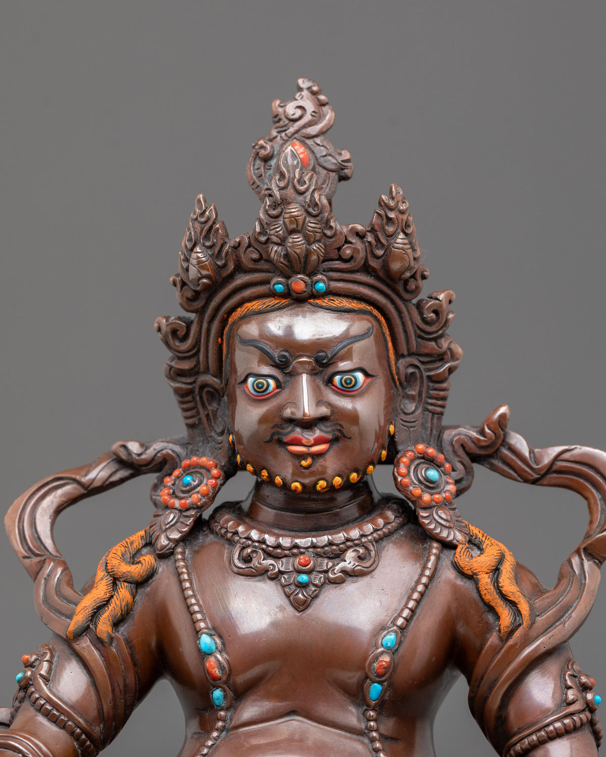 Dzambhala Handmade Traditional Statue | Oxidized Copper Statue