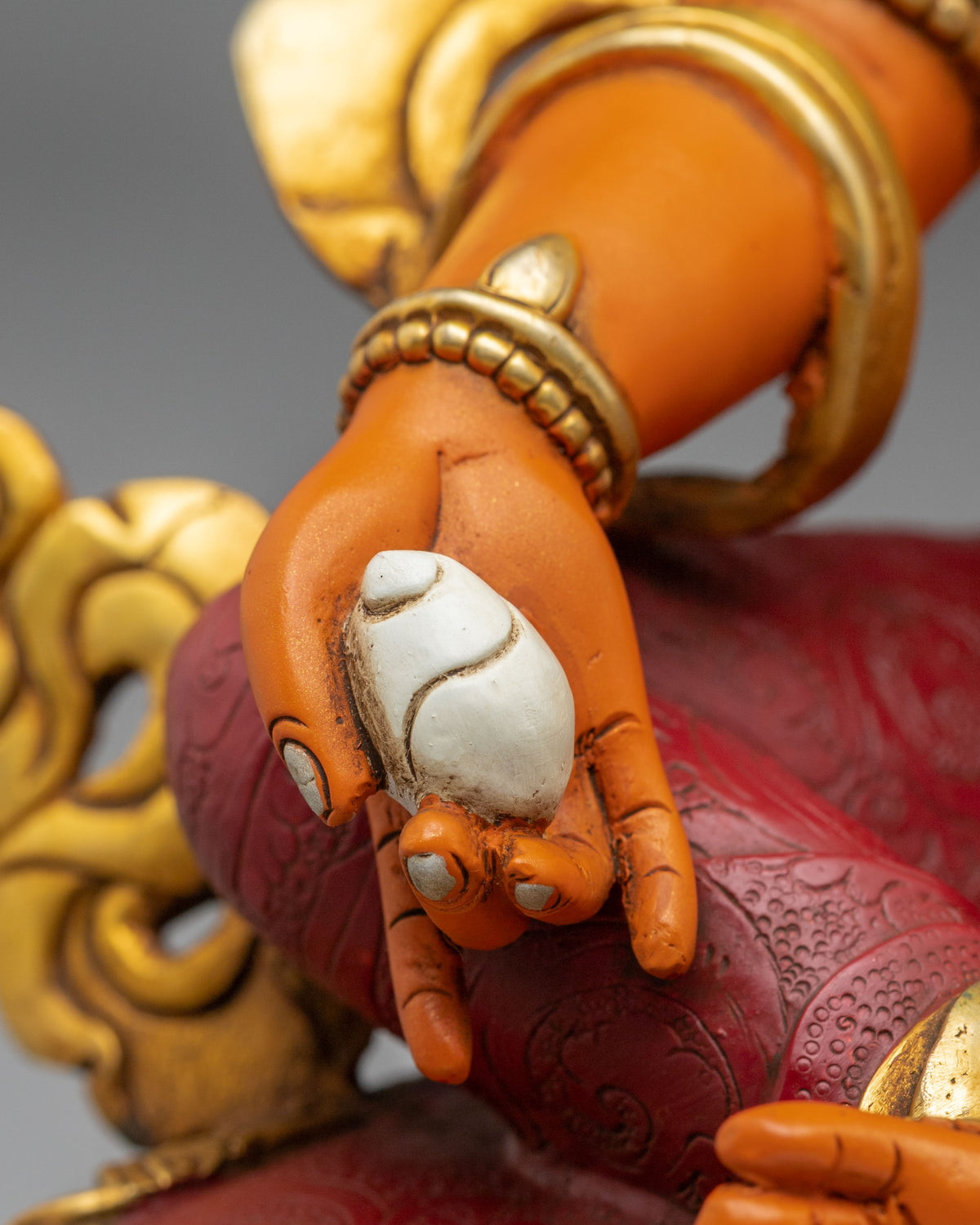 Hand Crafted Dzambhala Copper Sculpture