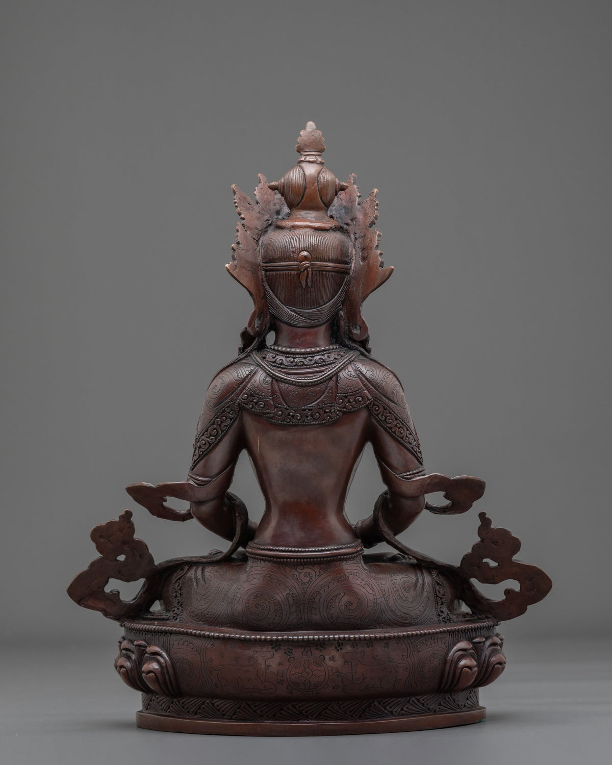 Amitayus Oxidized Copper Statue | The Buddha of Infinite Life