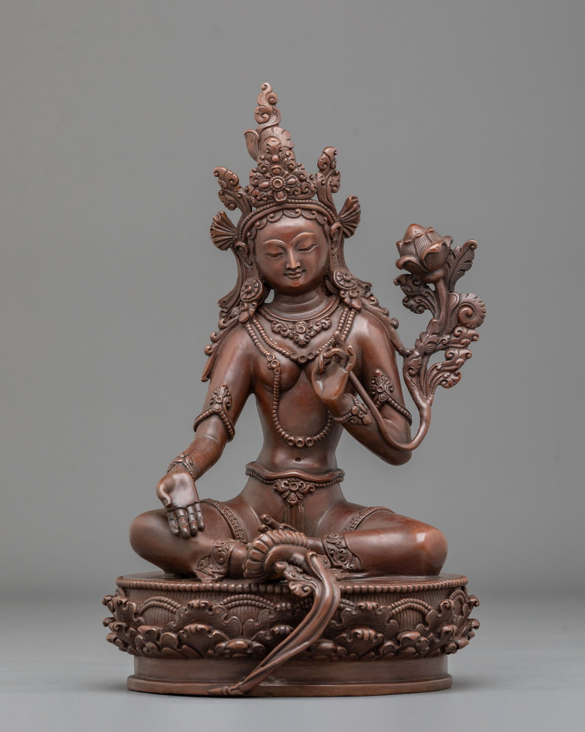 Green Tara Eight Fears Protector Statue | Sacred Buddhist Deity of Compassion