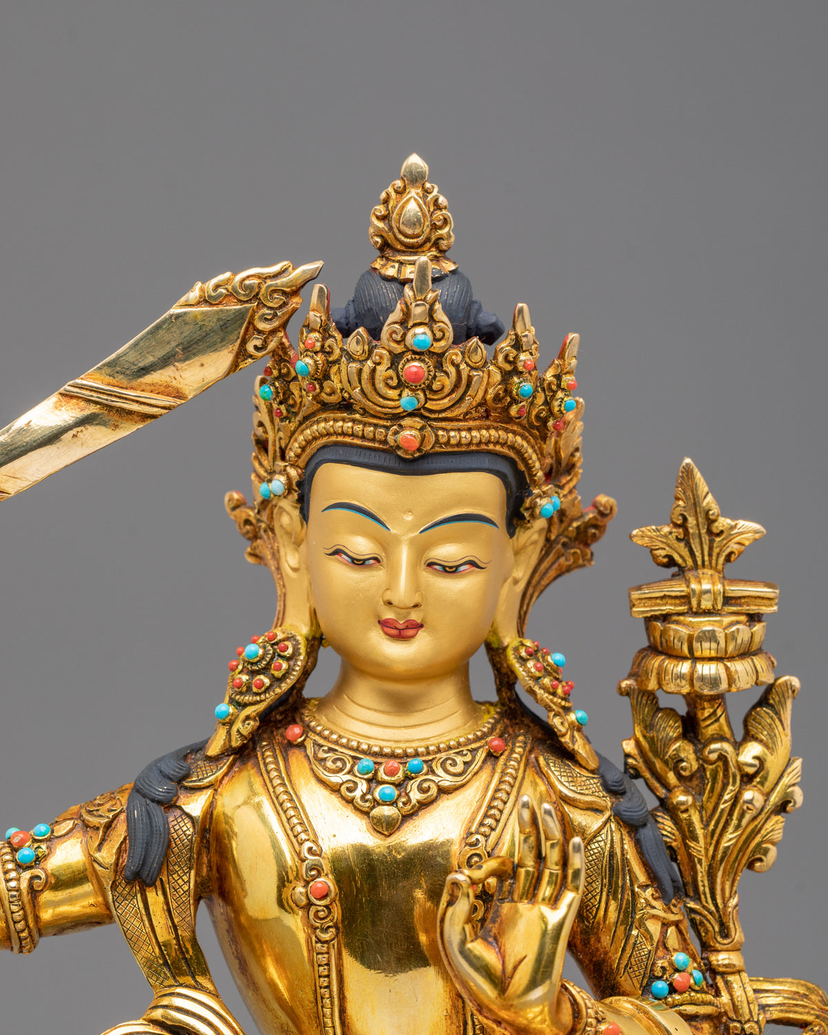 Manjushri Wisdom Sword Buddhist Statue | Handcrafted Buddhist ArtWork