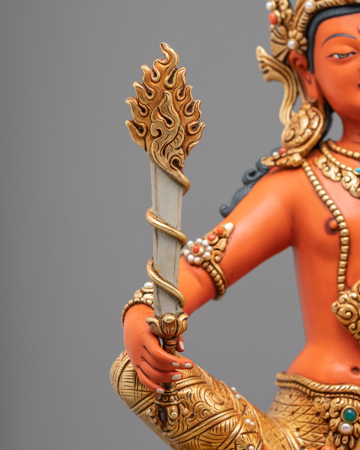 Simhanada Manjushri Bodhisattva Statue