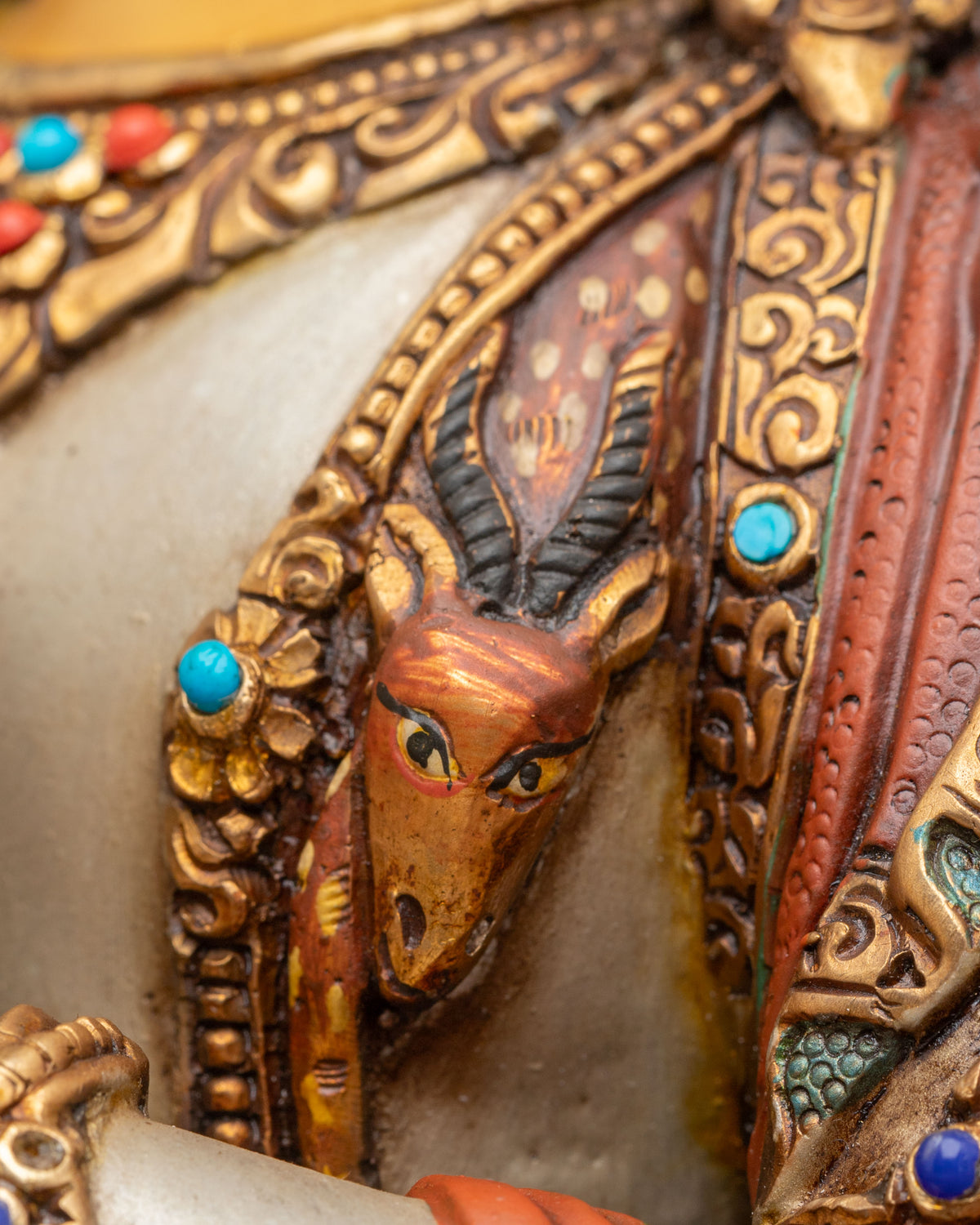 Four Armed Chenrezig Traditional Sculpture: Bodhisattva of Great Compassion