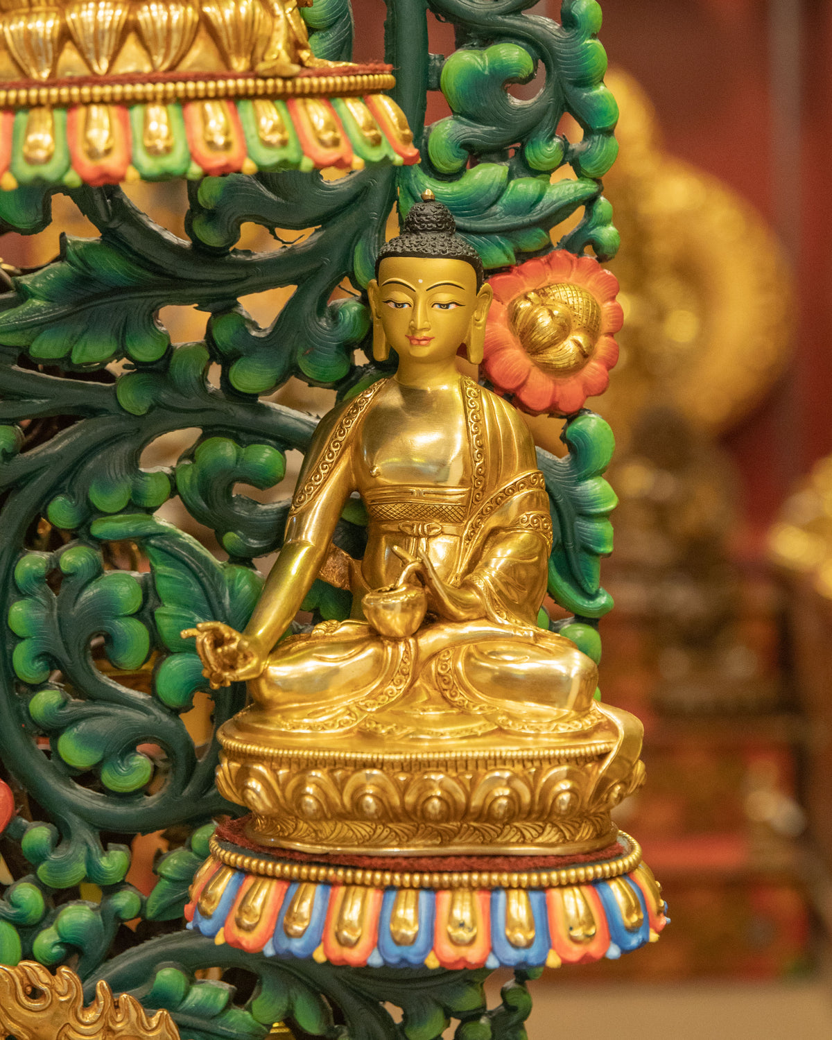 Guru Rinpoche with Eight Manifestation Statue Set