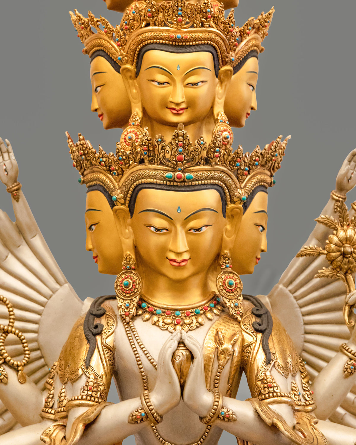 1000 Armed Chenrezig Bodhisattva Statue |  Himalayan Buddhist Altar Art