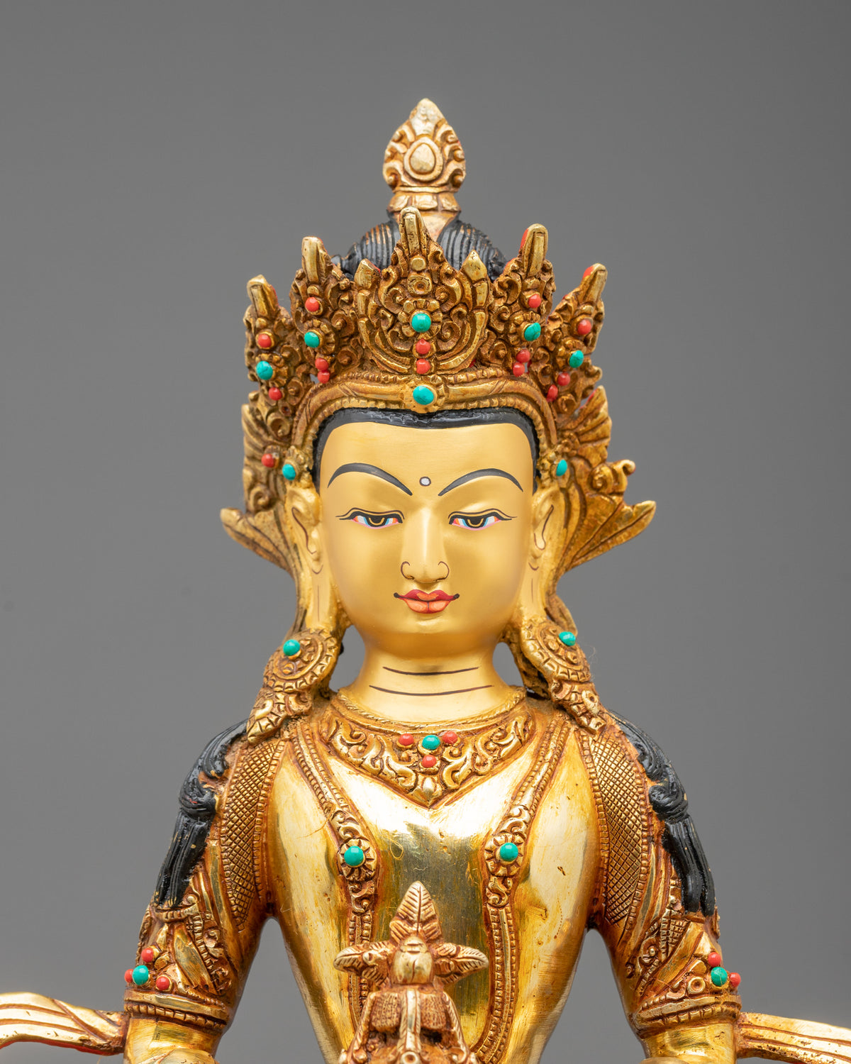 Amitayus 24K Gold Glided Statue:  Buddha of Long Life