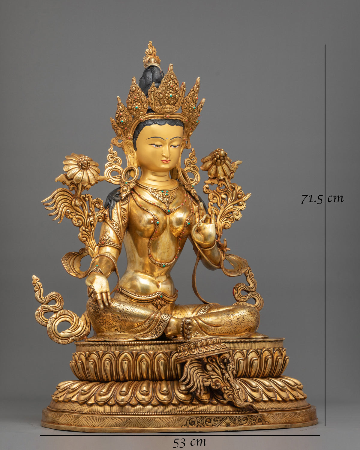 Green Tara Copper Statue | The Divine Essence of Enlightened Compassion