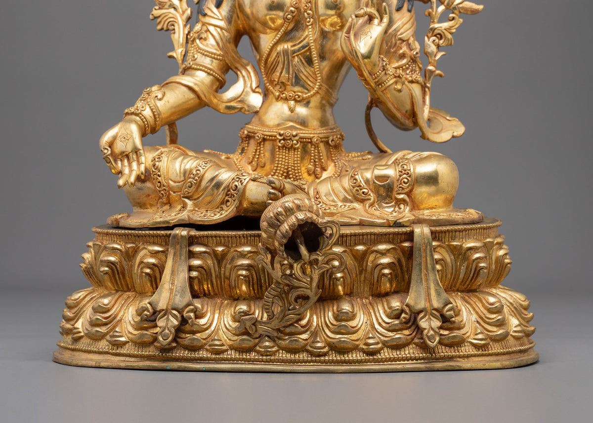 Handmade Goddess Green Tara Sculpture | Home Decor