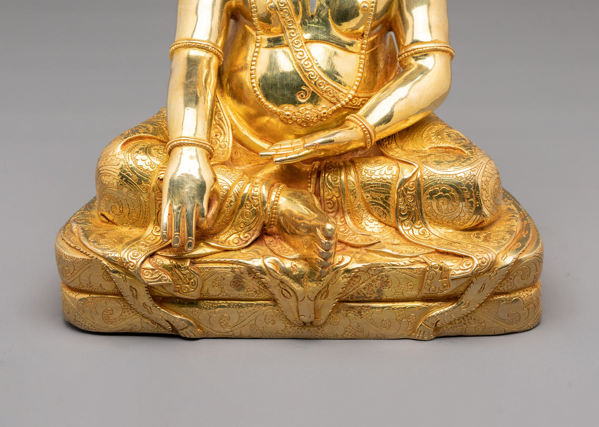 Thangtong Gyalpo 24K Gold Gilded Statue | Buddhist Master Sculpture