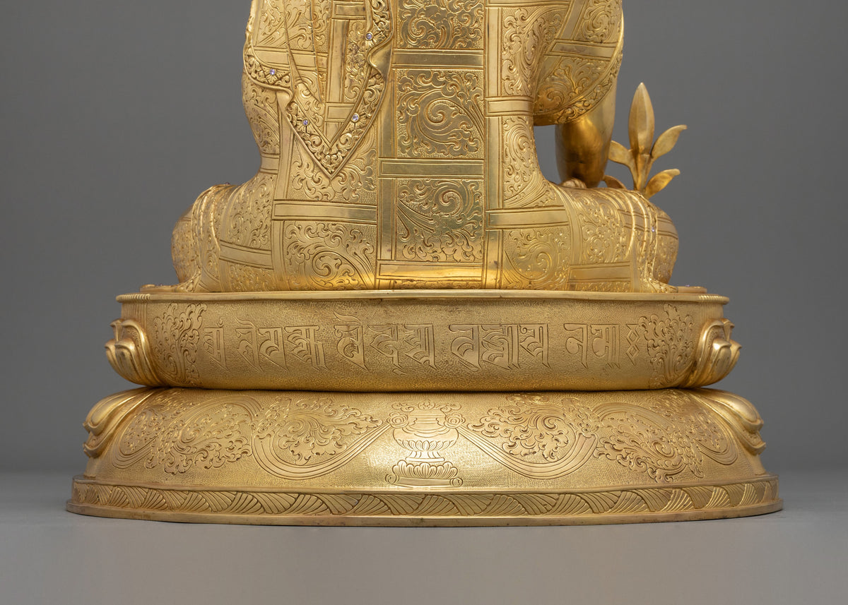 Medicine Buddha Statue for Meditation: Altar Decoration