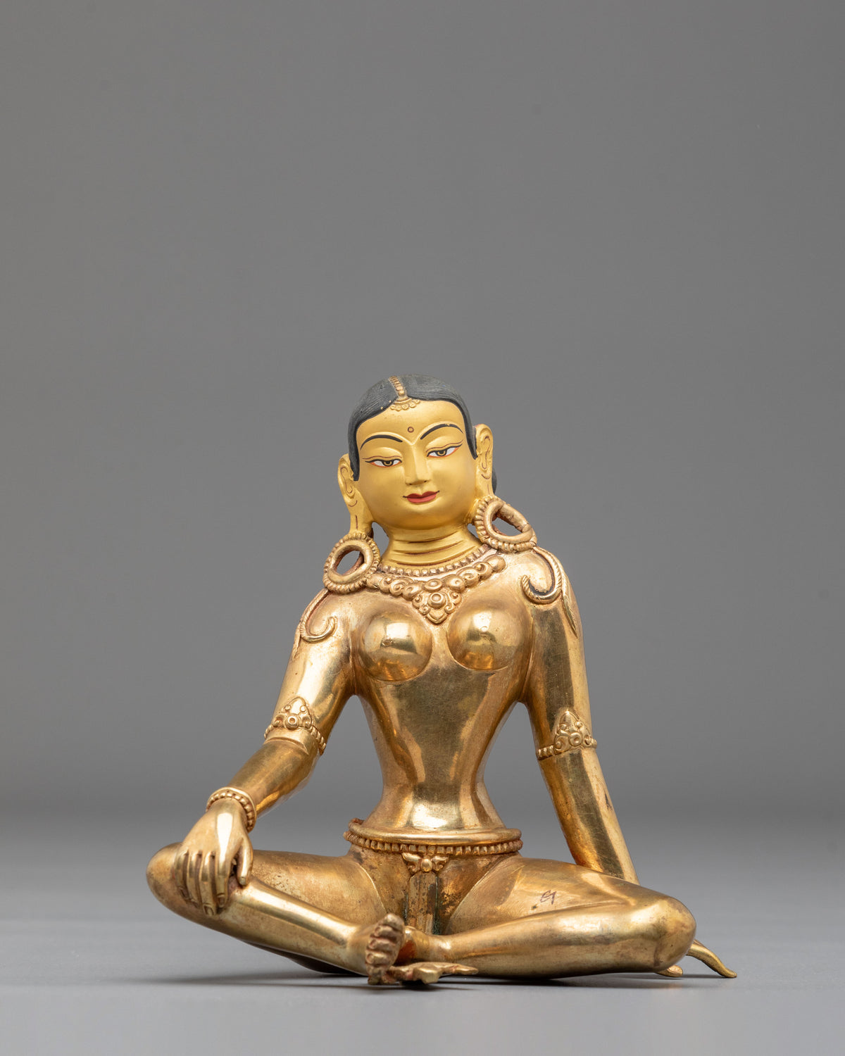 Hindu Goddess Parbati Sculpture | 24K Gold Gilded
