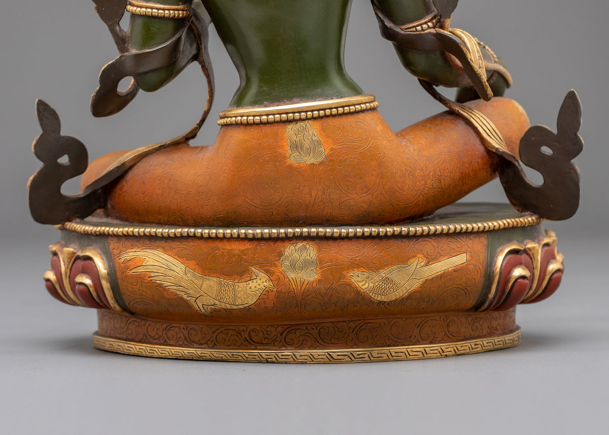 Green Tara Statue | Tibetan Compassionate Guardian