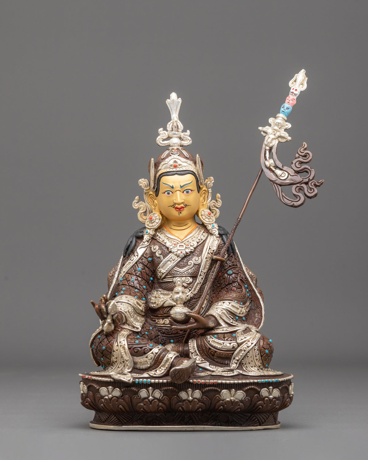 Guru Rinpoche Handmade Copper Sculpture