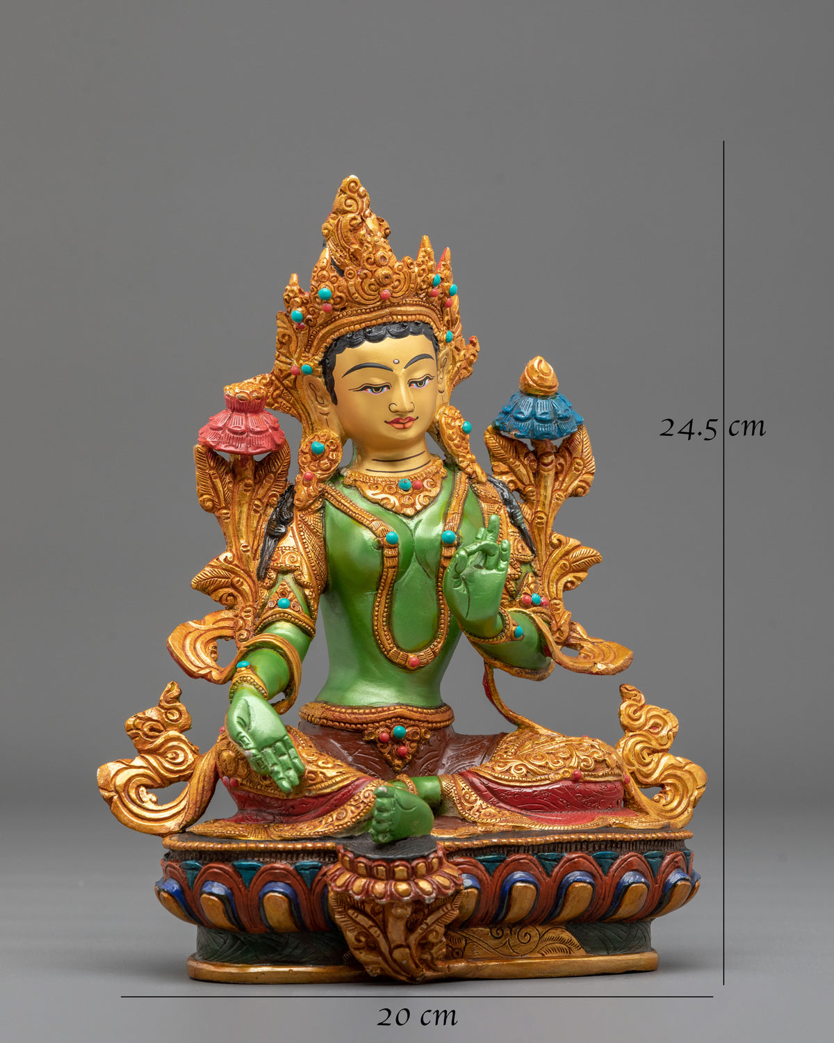 Handcrafted Green Tara Statue | Mother of All Buddha