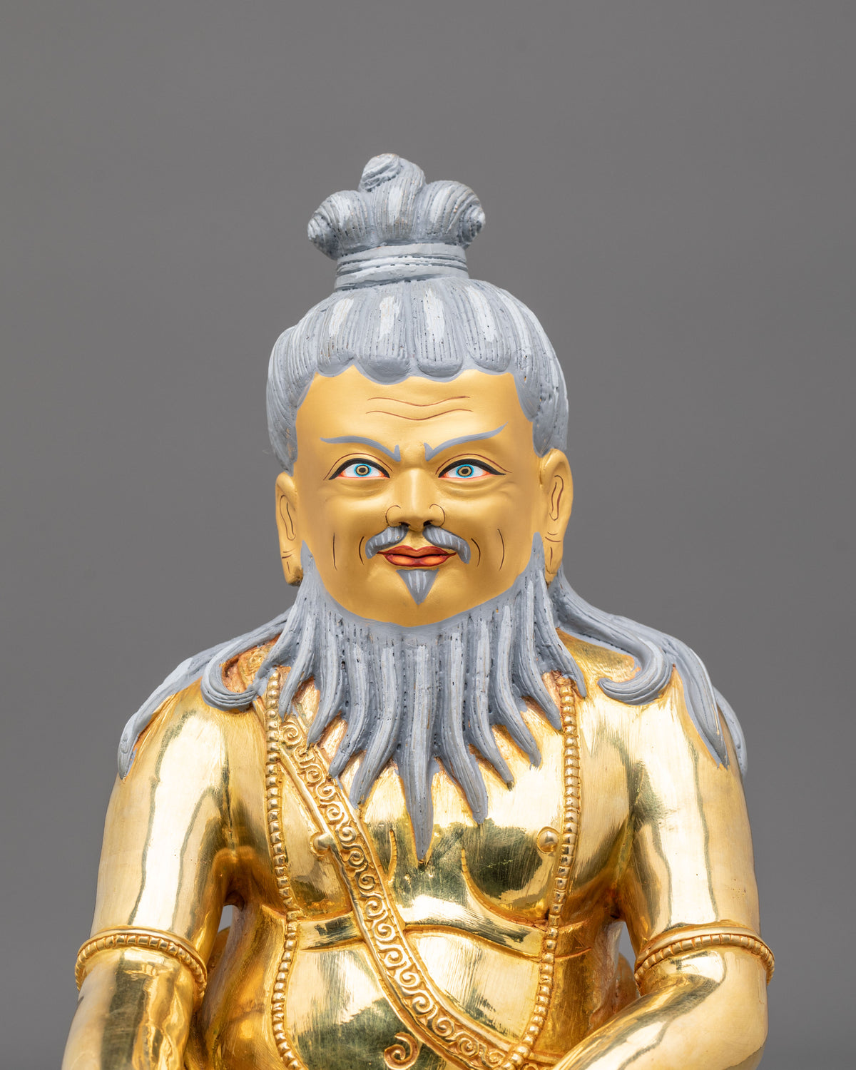 Thangtong Gyalpo 24K Gold Gilded Statue | Buddhist Master Sculpture