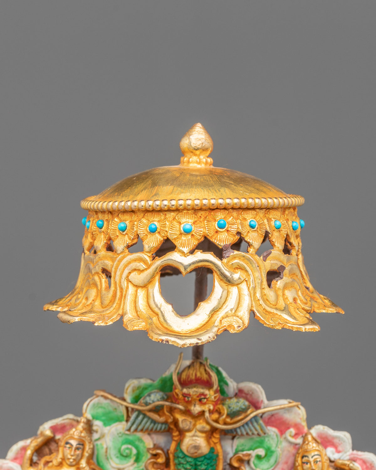 Handmade Copper Throne for Sacred Statues