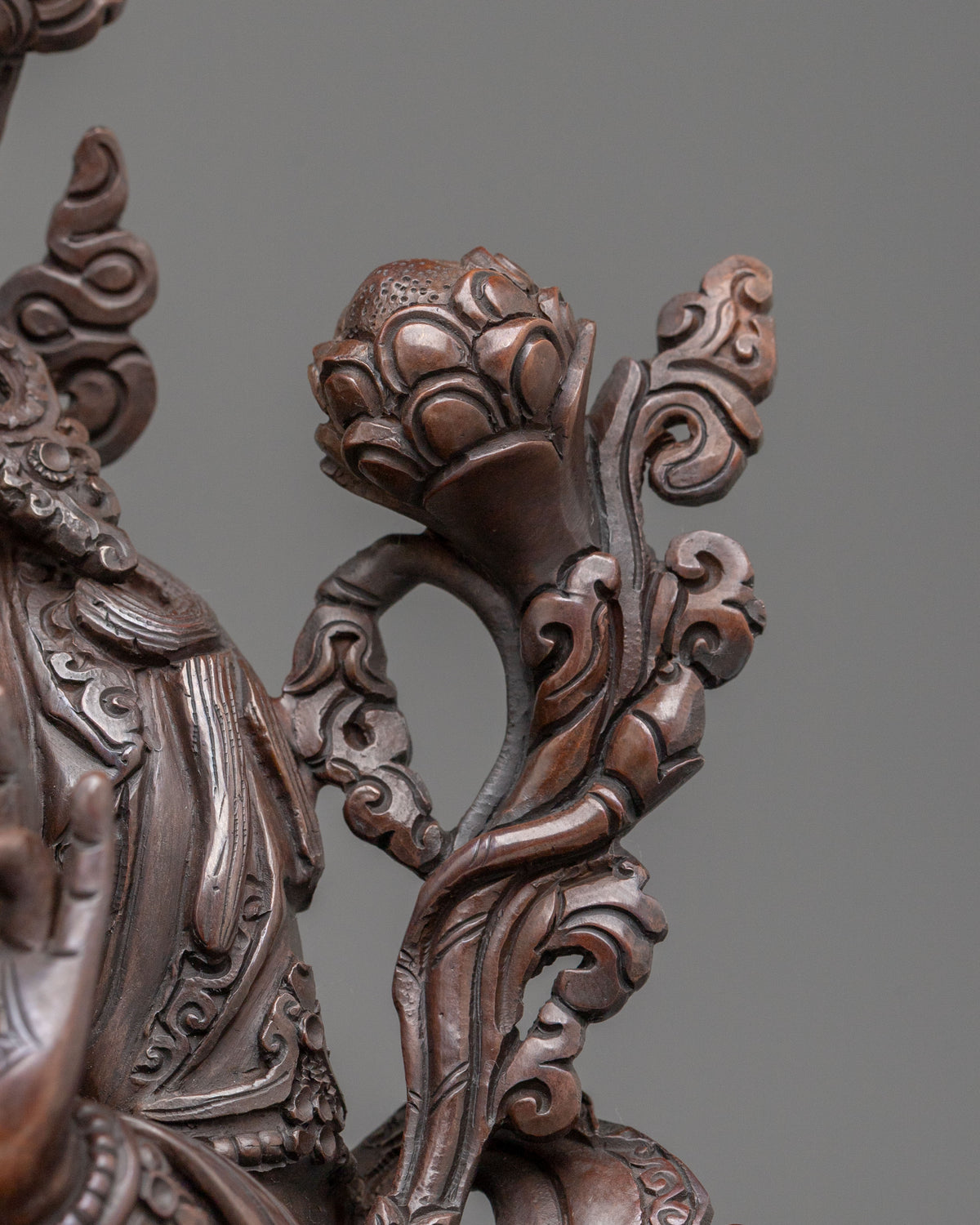 Green Tara Oxidized Figurine for Altar | Buddhist Deity of Compassion