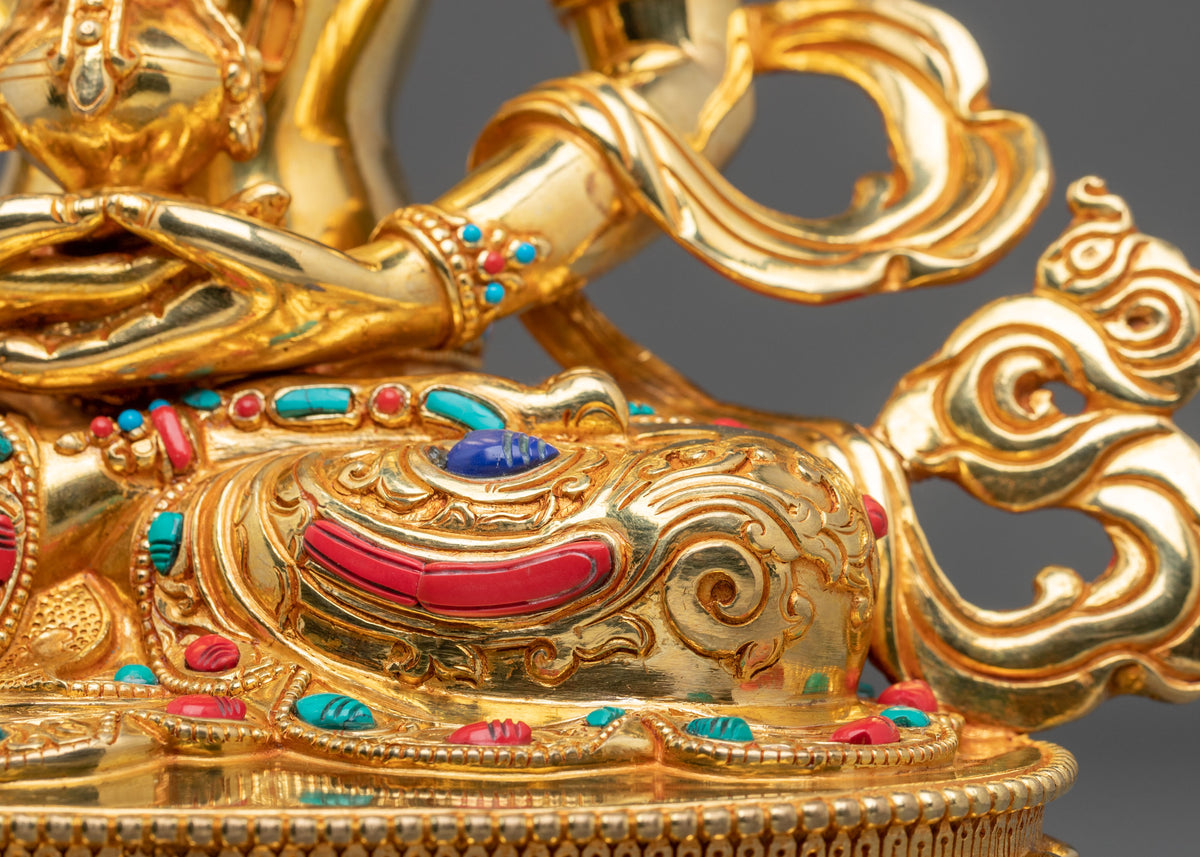 Amitayus Vajrayana Buddhist Statue | Sacred Sculpture for Altar and Meditation Practice