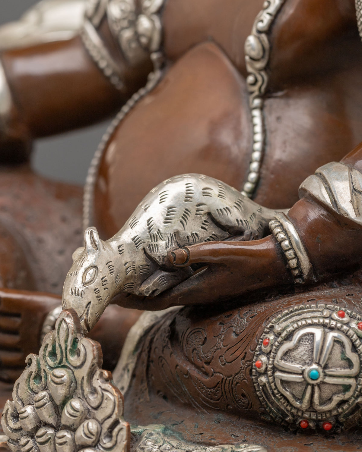 Dzambhala Tibetan Buddhist Sculpture | Sacred Meditation Altar Sculpture