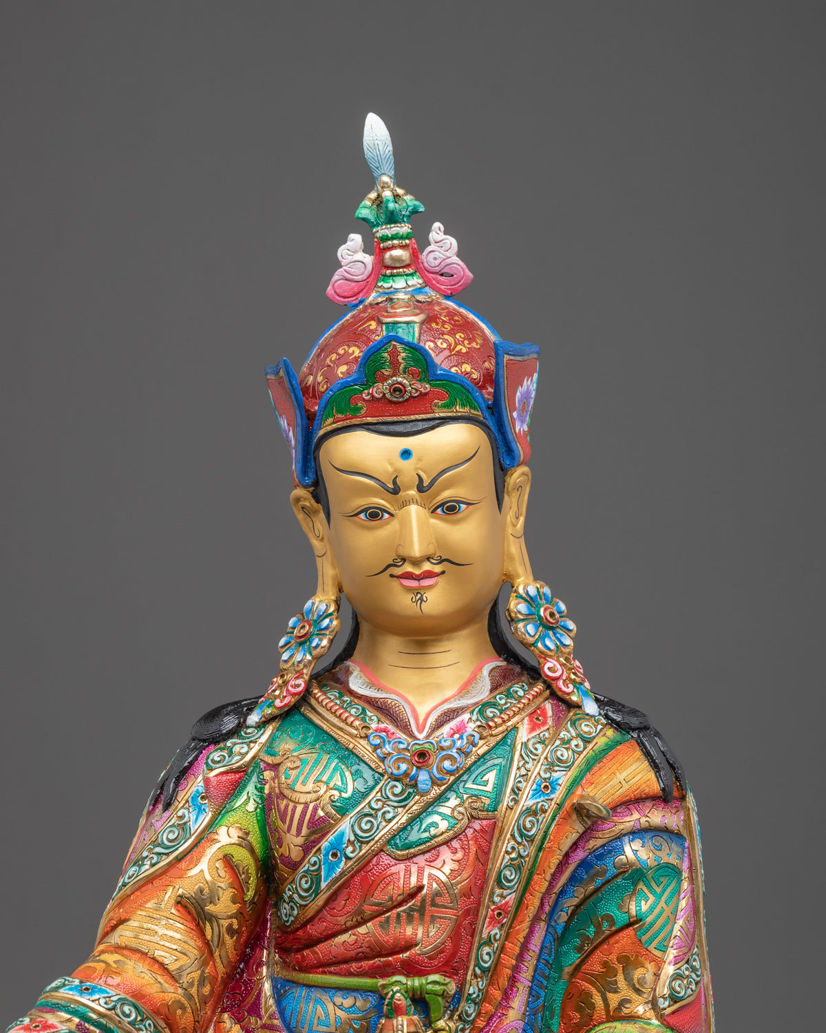 Guru Rinpochhe Sacred Meditation Sculpture | Lotus-Born Master of Vajrayana Buddhism
