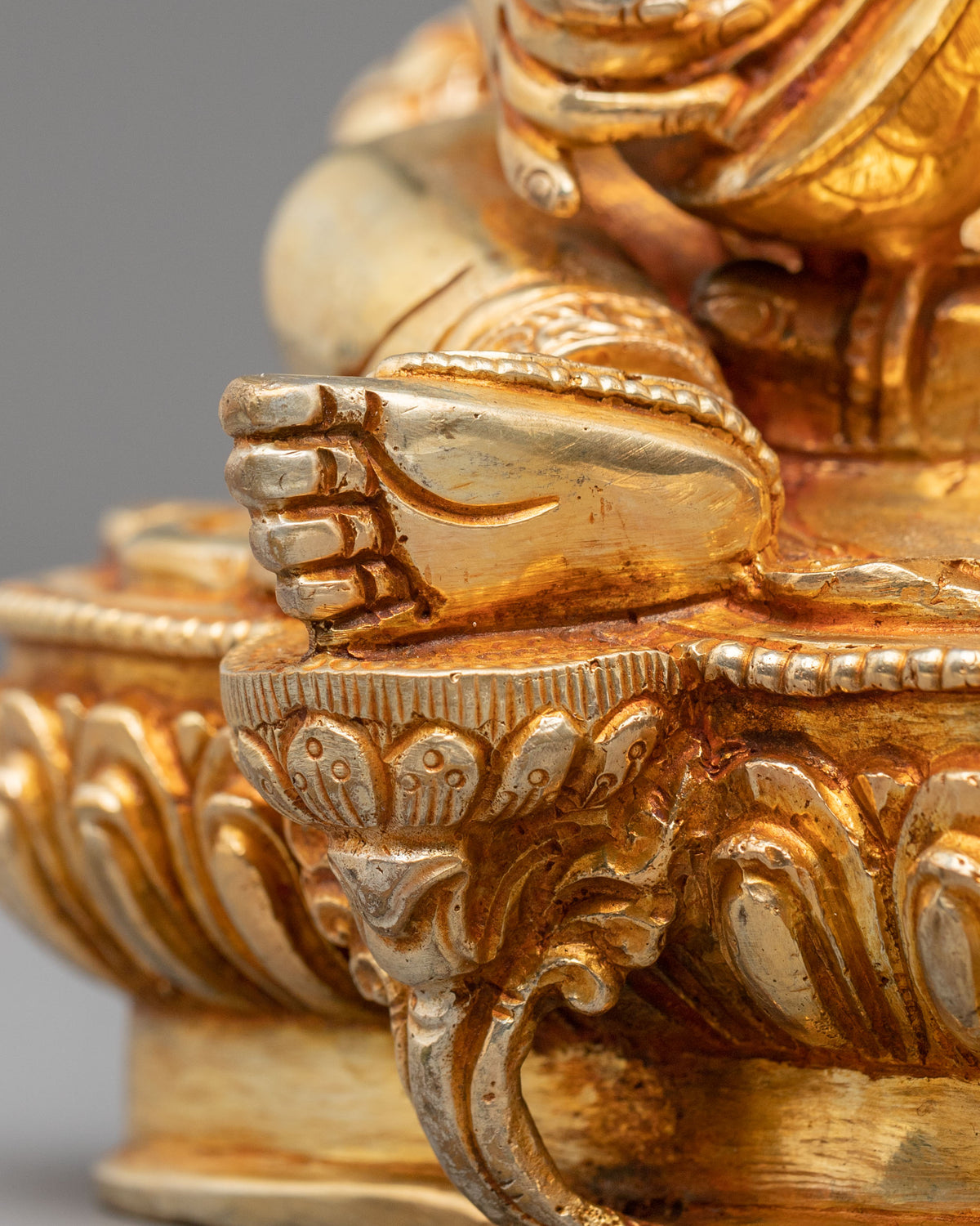 Devi Saraswati 24K Gold Gilded Sculpture | Hindu Goddess of Knowledge
