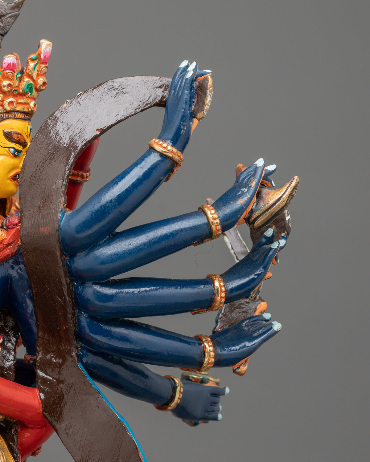 Chakrasamvara Buddhist Altar Sculpture | Handmade Himalayan Vajrayana Art