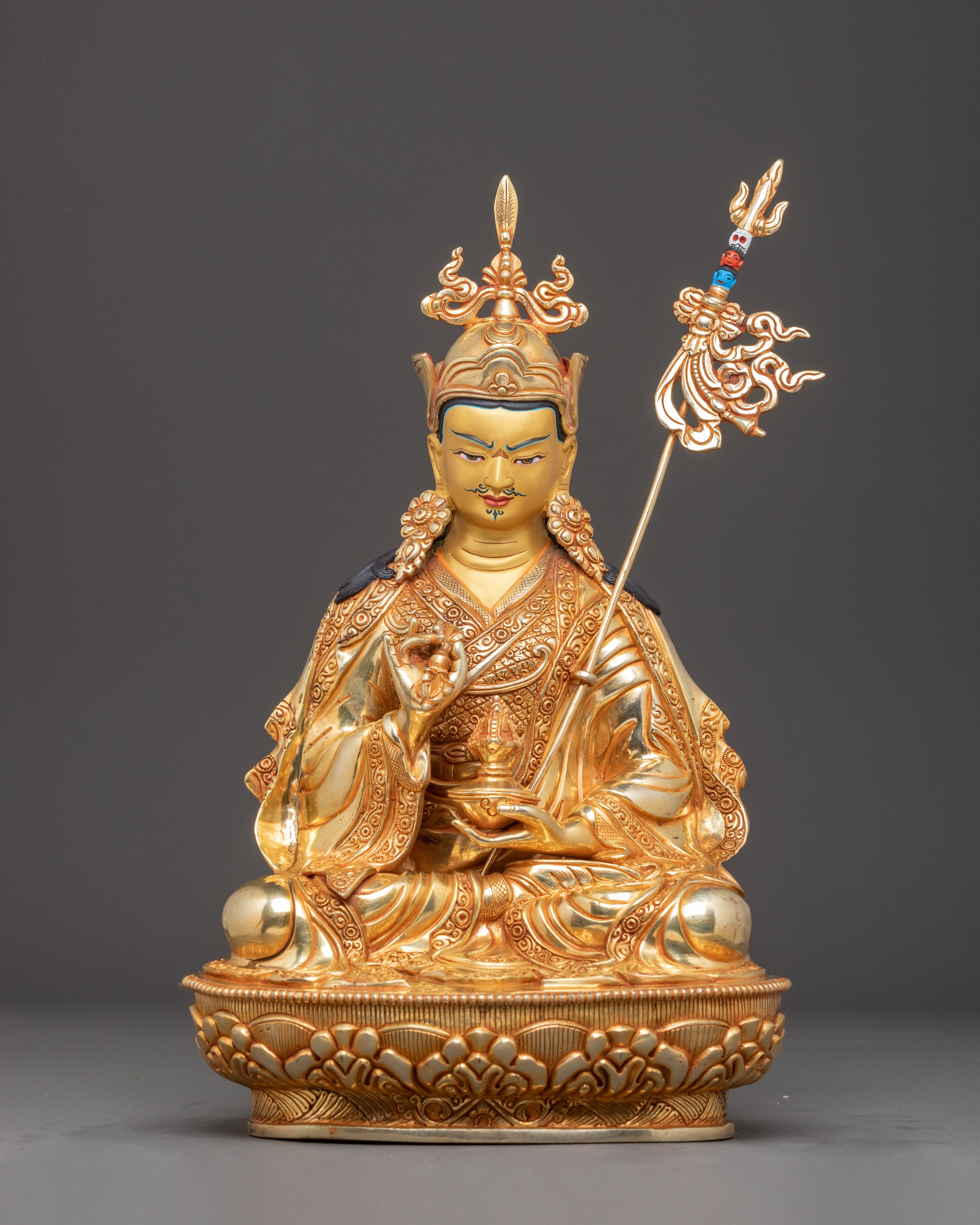 Guru Tsokye Dorje Statue: Tibetan Buddhist Master | Nepali Handmade Sculpture