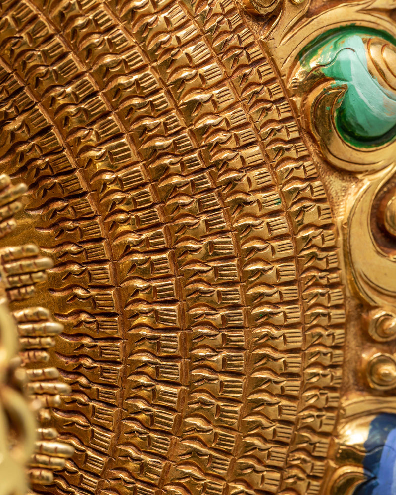 1000 Armed Chenrezig-Avalokiteshvara Statue | 24K Gold Hand Carved Himalayan Statue