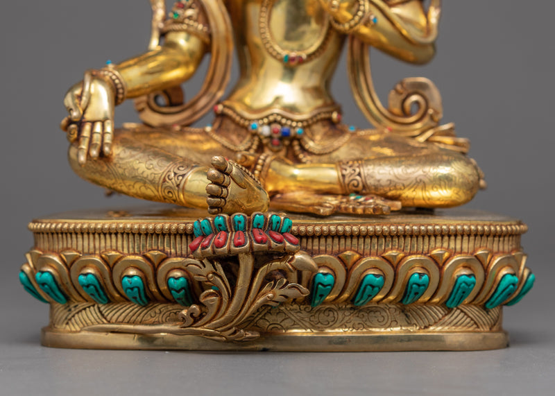 Buddha Green Tara Art | Traditionally Hand Carved Statue