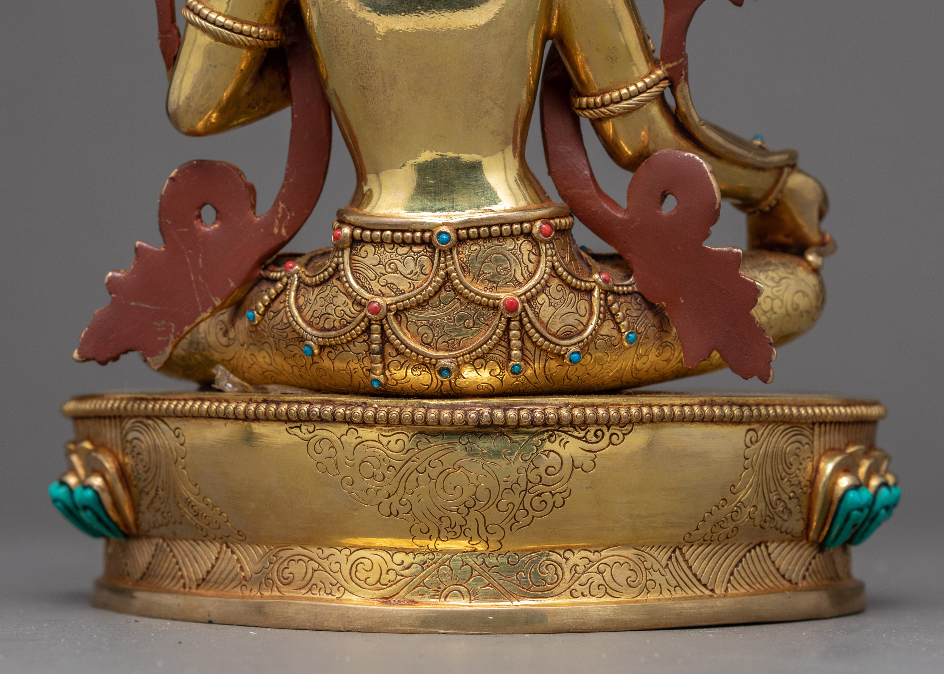 Buddha Green Tara Art | Traditionally Hand Carved Statue