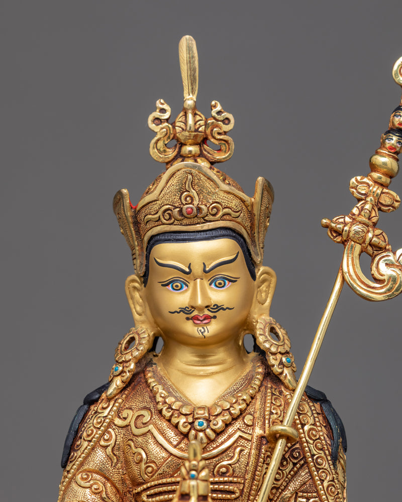 Guru Rinpoche Artwork | Traditionally Crafted Tibetan Statue